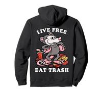 Opossum Live Free and Eat Trash funny possum Pullover Hoodie
