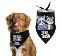 Opossum Raccoon Rat Team Trash Bandanas for Dogs Triangle Pet Bibs Washable Dog/Cat Scarf Pets Accessories