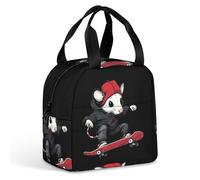 Opossum Skateboard Possum Skater Lunch Bag for Women Men Insulated Lunch Box Lunch Tote Bag for Work Picnic