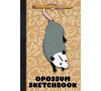 Opossum Sketchbook: 6x9 Cute Kawaii, Opossum Notebook for Drawing or doodling 112 Pages with Opossum bottom border, includes belong page. Great for Sketching or journal.