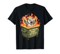Opossum The Horrors Persist But So Do I Meme Dumpster Fire T-Shirt