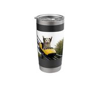 Opossum Unimpressed Funny Weird Roller Coaster Stainless Steel Insulated Tumbler