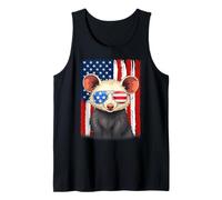 Opossum US America Flag Men Women 4th of July Patriotic Tank Top