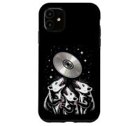 Opossum Worship Retro CD Disc Funny Space Scene Case for iPhone 11