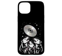 Opossum Worship Retro CD Disc Funny Space Scene Case for iPhone 15 Plus