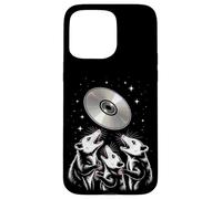 Opossum Worship Retro CD Disc Funny Space Scene Case for iPhone 15 Pro Max