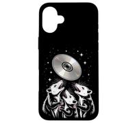 Opossum Worship Retro CD Disc Funny Space Scene Case for iPhone 16 Plus