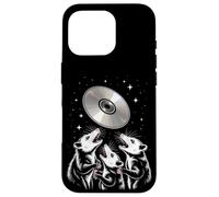 Opossum Worship Retro CD Disc Funny Space Scene Case for iPhone 16 Pro
