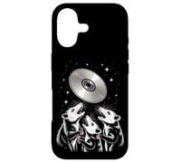 Opossum Worship Retro CD Disc Funny Space Scene Case for iPhone 17