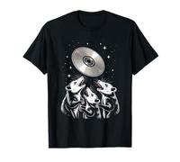 Opossum Worship Retro CD Disc Funny Space Scene T-Shirt