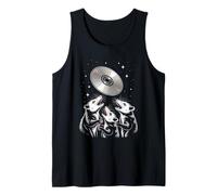 Opossum Worship Retro CD Disc Funny Space Scene Tank Top