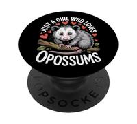 Opossums Just A Girl Who Loves Small Mammal Rescue Wildlife PopSockets Adhesive PopGrip