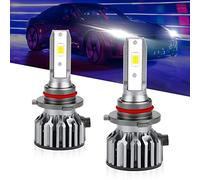 OPP ULITE 9006 HB4 LED Headlight Bulbs, 60W 10000LM 6500K Xenon White IP67 Waterproof Halogen Upgrade Replacement 9006 HB4 LED Auto Car Headlight Conversion Kit, Pack of 2