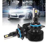OPP ULITE 9012 HIR2 LED Headlight Bulbs 80W 10000LM 6000K Xenon White Extremely Bright, 360 Degree Adjustable Beam Angle HIR2 9012 Car Headlight Bulb Conversion Kit, P30-9012-2 PCS