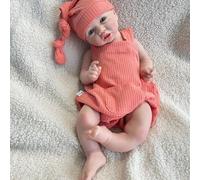 Oppaionaho 18 Inch Soft Full Body Silicone Reborn Baby Dolls, Lifelike Handmade Painted Dolls Silicone Newborn Girl Babies for Kids (Girl E)