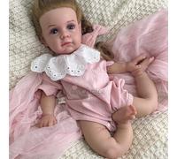 Oppaionaho 20 Inch Lifelike Full Body Silicone Reborn Baby Dolls Rooted Hair - Soft Realistic Newborn Baby Doll Poseable Real Life Infant Girl Caucasian