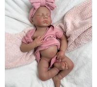 Oppaionaho 20 Inch Reborn Baby Dolls Full Body Silicone African American, Soft Newborn Black Girl That Look Real Sleeping Babies (Girl F)