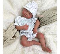 Oppaionaho 20'' Lifelike Reborn Baby Dolls Full Body Silicone African American Boy Toddler, Realistic Sleeping Black Newborn Baby Doll Weighted Soft Body Gift for Kids (Boy)