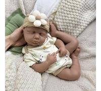Oppaionaho 20" Silicone Realistic Baby Dolls - Soft Full Body Silicone Reborn Baby African American Lifelike Unpainted Newborn Infant DIY Blank Girl Doll
