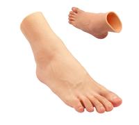 Oppaionaho Artificial Silicone Prosthesis Female Foot Sleeve, Realistic Fake Leg Hide Scar Skin for Halloween Cosplay Crossdressing (#2,A Pair of Foot)