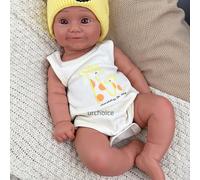 Oppaionaho Lifelike 20” Full Silicone Baby Doll Girl Open Eyes Reborn Dolls That Look Like Real Life Newborn Babies Anatomically Correct (Girl E)