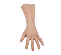 Oppaionaho Realistic Silicone Old Man Gloves Prosthesis Hands Sleeve Artificial Arm Cover Scar for Halloween Cosplay Crossdresser (#03,A Pair of Gloves)