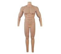 Oppaionaho Silicone Muscle Body Suit with Arms Male Simulation Fake Muscular Belly for Cosplay Crossdressing (#3)