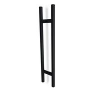 oppali Black Stainless Steel 304 Entrance Door Pull Handle | Handle Diameter 25mm | Round T-Bar | 40cm Total Length