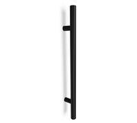 oppali Black Stainless Steel 304 Entrance Door Pull Handle | Handle Diameter 30mm | Round T-Bar | 50cm Total Length