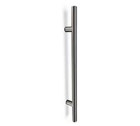 Oppali Brushed Stainless Steel 304 Entrance Door Pull Handle | Handle Diameter 25mm | Round T-Bar | 120cm Total Length