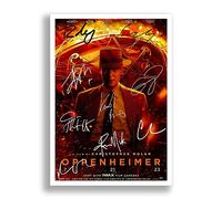 Oppenheimer Cast Signed Autograph Poster Photo Print Framed Memorabilia Gift Movie Cillian Murphy Film 2023 (A4 POSTER ONLY)