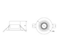 Opple LED Chiara 6W Recessed Spotlight 2700K White - 541003410900