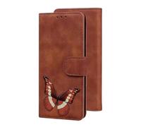 Oppo A3 Pro 5G Case, Premium Leather Oppo A3 Pro 5G Wallet Case Embossed Butterfly Shockproof Cover with Kickstand Card Slots, Magnetic Flip Case for Oppo A3 Pro 5G Brown