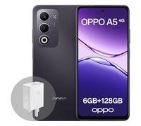OPPO A5 4G 6GB RAM + 128GB ROM, Unlocked Smartphone with AI, 6.67" 90 Hz Display, 50MP AF Camera, 6000mAh Battery, IP65 Water and Dust Resistance, Midnight Purple (Include 45W SUPERVOOC Charger)