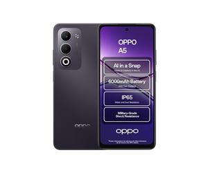 OPPO A5 4GB RAM 128GB Storage 6.67" Dual Sim ColorOS Smartphone Dark Purple