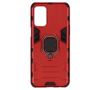 Oppo A54 5G / A74 5G Hybrid Shockproof Case with Metallic Ring Stand Red