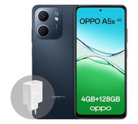 OPPO A5x 4G 4GB RAM + 128GB ROM, Unlocked Smartphone with AI, 6.67" 90 Hz display, 32MP AF Camera, 6000 mAh battery, IP65 Water and Resistance, Midnight Blue (Include 45W SUPERVOOC Charger)