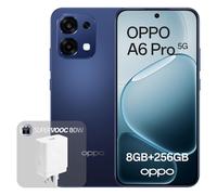 OPPO A6 Pro 5G 8+256GB, AI Android Unlocked Smartphone, 6.57" 120Hz AMOLED Display, 50+16MP AI Camera, 6500mAh Battery, IP69 Water Resistance, Stellar Black (Include 80W SUPERVOOC Charger&Earphones)