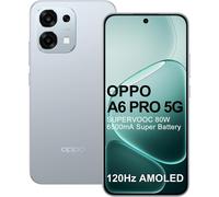 OPPO A6 Pro 5G CPH2781 Europe 256GB 8GB Lunar Titanium OEU 6500 mAh Battery, Supervooc 80W Mobile Phone, 120Hz 6.57 Inch AMOLED Display, Dimensity 6300, 50MP AI Camera, IP69, NFC, Dual SIM