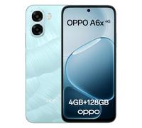 OPPO A6x 4G Android Unlocked Smartphone, 4+128GB, 6.75" 120Hz Ultra Bright Display, Ultra-Clear Camera, 6100mAh Battery, 48-month Fluency Protection, Snapdragon 685, IP64 Water Resistance, Ice Blue