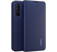 OPPO Case for OPPO Find X2 Neo Wallet Case Flip PU leather and TPU Protective cover with Bracket Function double Card slot Shockproof case - Navy Blue