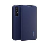 OPPO Case for OPPO Find X2 Neo Wallet Case Flip PU leather and TPU Protective cover with Bracket Function double Card slot Shockproof case - Navy Blue