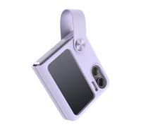 (OPPO Find N2 Flip, purple) NILLKIN for OPPO Find N2 Flip 5G Case Flex Flip Case FlipFinger Strap Liquid Sillicone Phone Back Cover for Oppo Find N2 Flip
