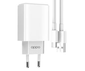 Oppo Official Oppo USB 10W Wall Charger with USB to USB-C Cable, White