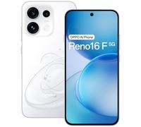 OPPO Reno16 F 5G Smartphone 8+256GB 6500mAh 120Hz 50MP, Pop White | 50MP front and rear, 6500mAh, 45W SUPERVOOC, 6.57" AMOLED, OIS, IP68