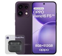OPPO Reno16 FS 5G 512GB 8GB RAM Twilight Violet Enco Buds3 Pro Graphite Grey