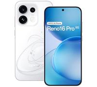 OPPO Reno16 Pro 5G, 200MP Cam, 6.32" 144Hz, 6000mAh, 12+512GB, Pop White | 6.32" 144Hz AMOLED, 6000mAh, 80W SUPERVOOC, Dimensity 8550, IP69K, 50MP ultra-wide, 50MP JN5 3.5X Telescope (1/2.76")