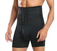 OPPOQ Men's Body Shaper Shorts 4XL-6XL, Bodysuit Slimming Shapewear Hip Lifter Pants All in One Tummy Control Abdominal Contraction Shaper,Black,5XL