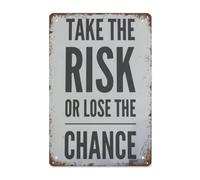 Opportunity Risk Metal Sign 12x8 Inch