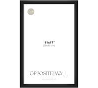 Opposite Wall - 11x17 in -Black Picture Frame - Lightweight, Versatile & Shatterproof - Wall Hanging Poster or Photo Frame - Wall Decor for Office, Gallery & Home